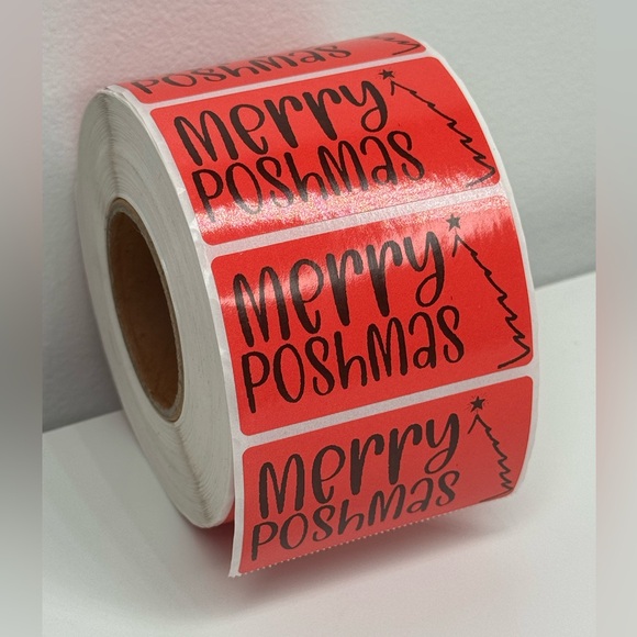 MERRY POSHMAS/THANK YOU STICKERS/CHRISTMAS STICKERS/SMALL BUSINESS/CHRISTMAS - Picture 2 of 15